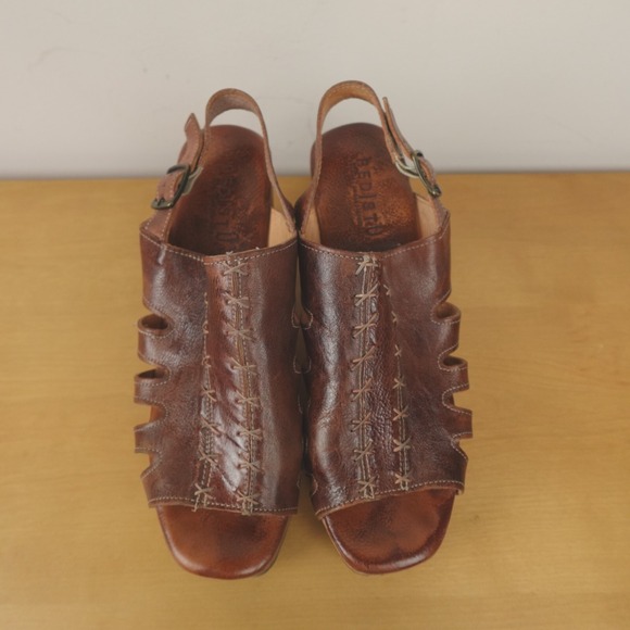 Bed Stu Sandals Fontella Slingback Platform Heels - Picture 3 of 16